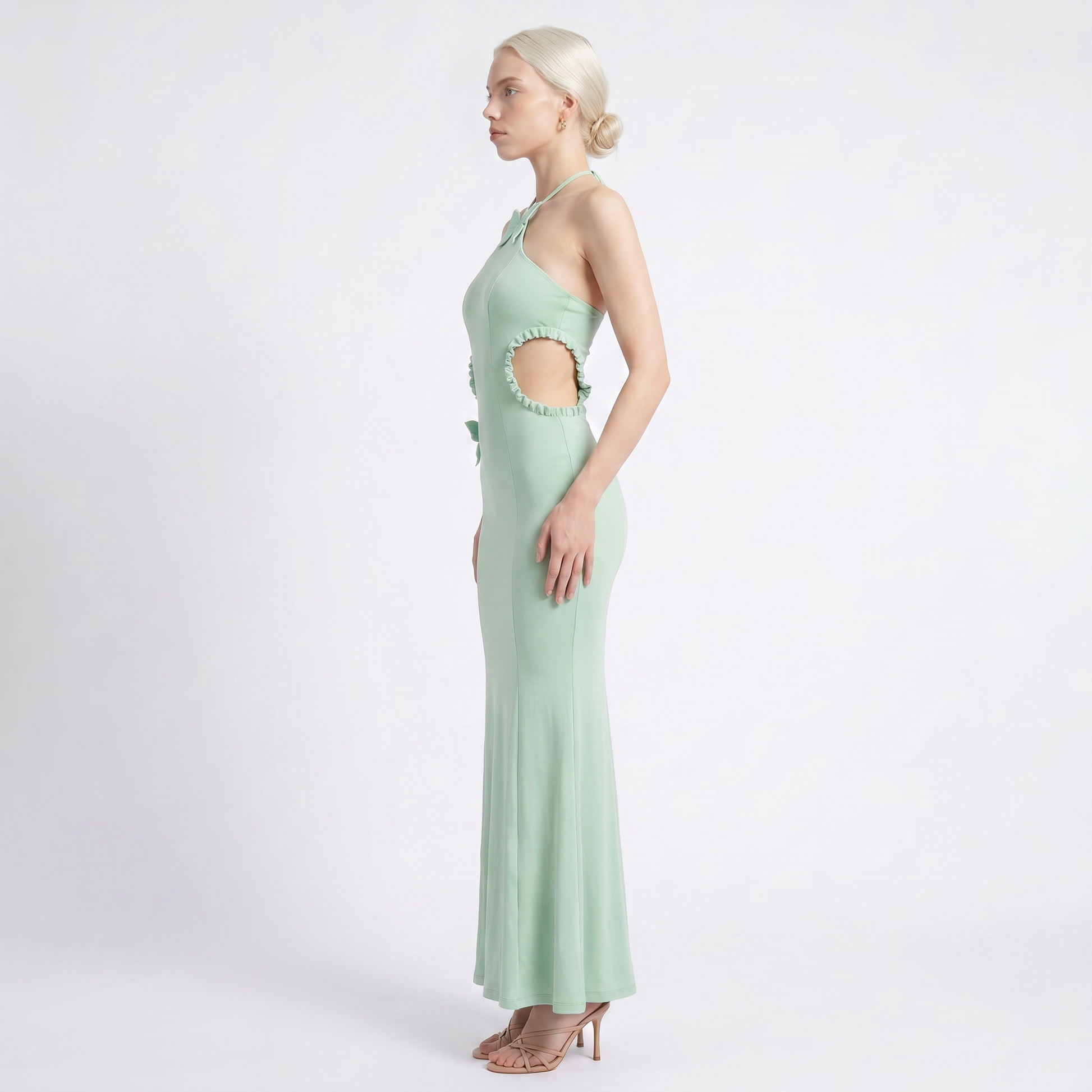 Sunoire sexy halter butterfly maxi dress outfits club women s halter beach maxi elegant dresses side view 01