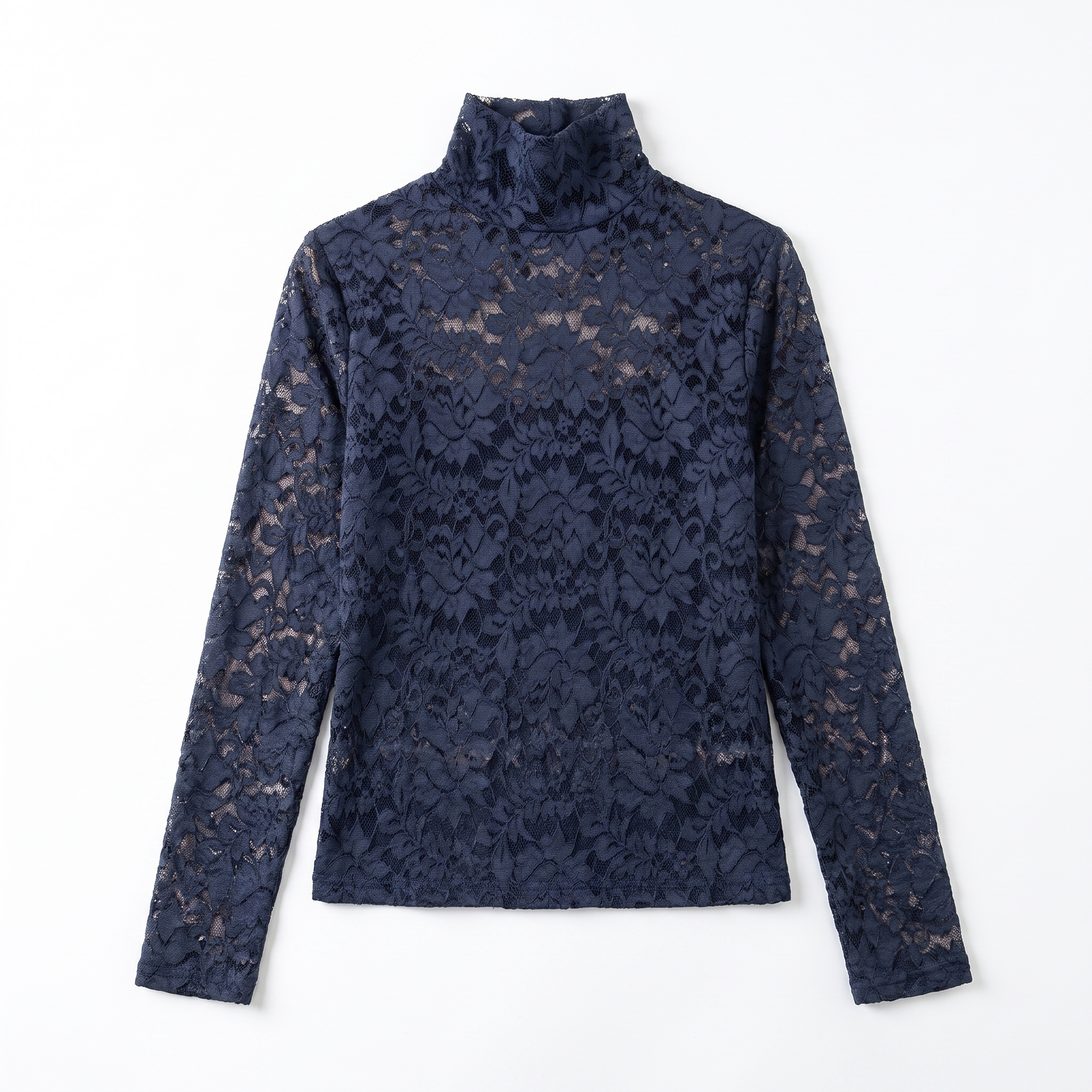 Sunoire sexy lace hollow out short blouse casual lantern long sleeve stand collar shirts female elegant blue red white loose tops garment flatlay 01