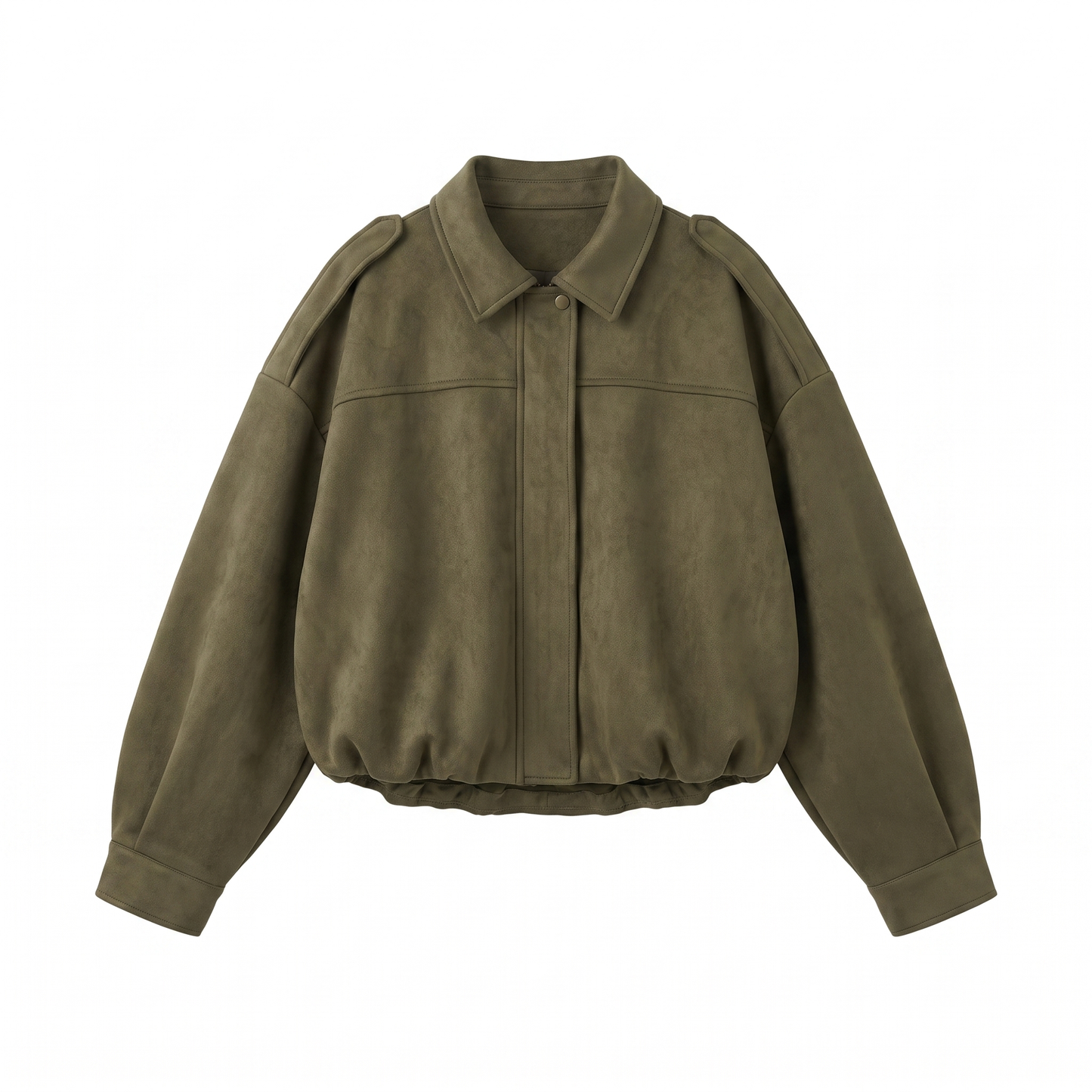 Sunoire spot cross border women s clothing wholesale european american style suede loose poncho fall zipper closure 9 colors optional garment flatlay 01