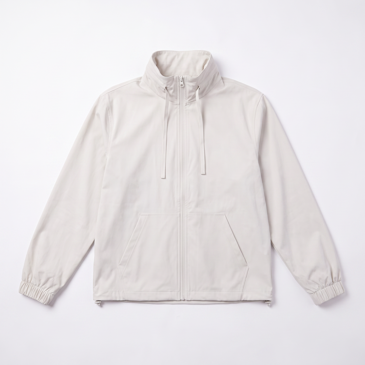 Sunoire spring new solid thin polyester sports casual stand collar jacket women loose fit versatile long sleeve fitness top garment flatlay 01