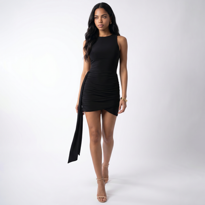 Sunoire spring sexy strap slim fit hip women clothing sleeveless elegant mini length women dresses front hero 01