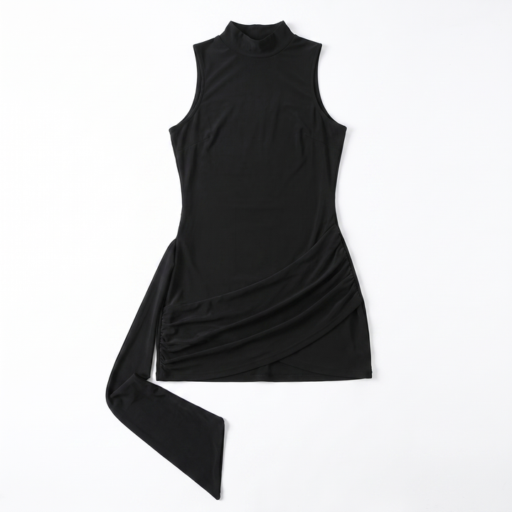 Sunoire spring sexy strap slim fit hip women clothing sleeveless elegant mini length women dresses garment flatlay 01