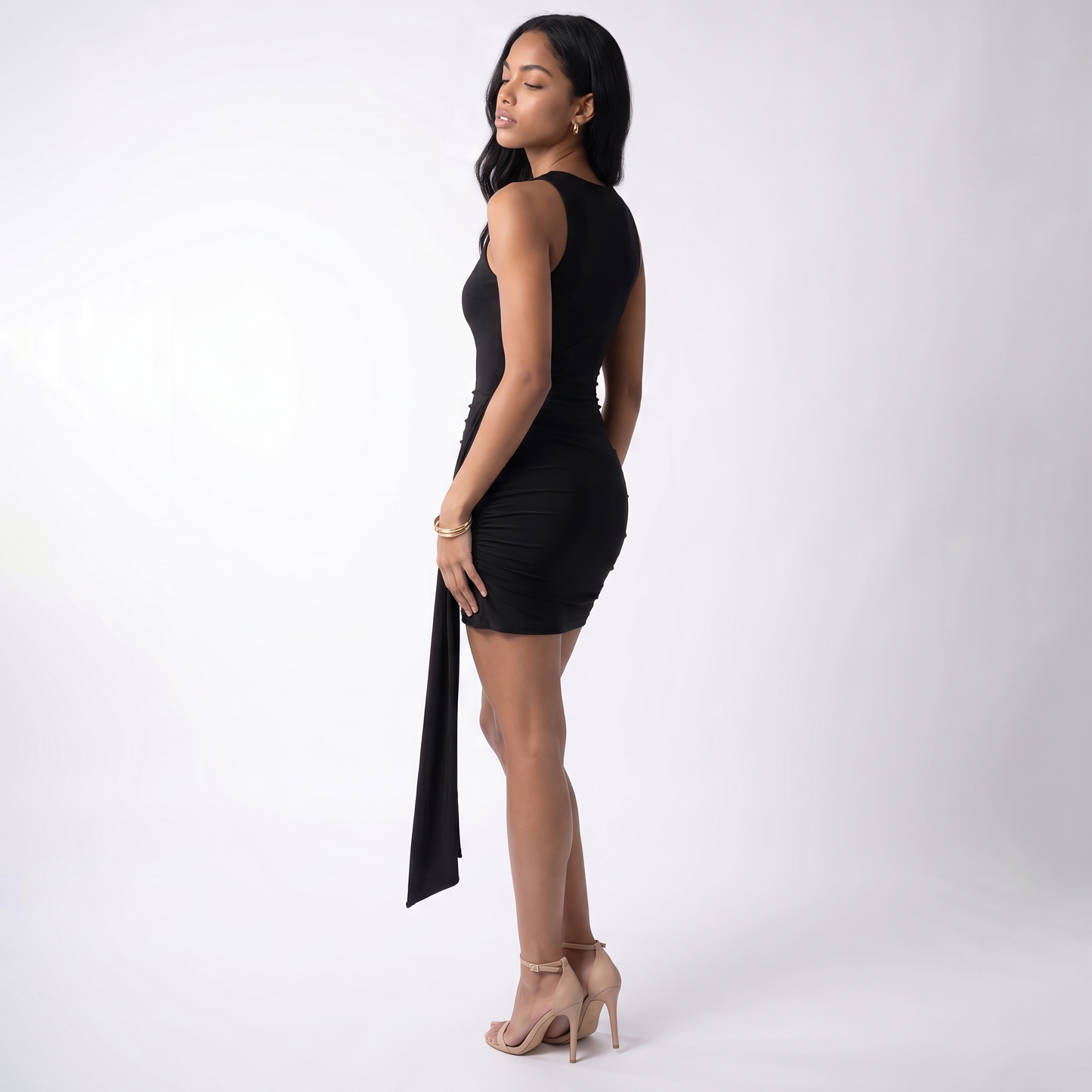 Sunoire spring sexy strap slim fit hip women clothing sleeveless elegant mini length women dresses three quarter 01