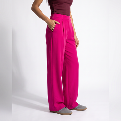 Sunoire summer elastic waist dress pants for woman new in mopping suit pant straight loose casual trousers women bottom crop 3q 01