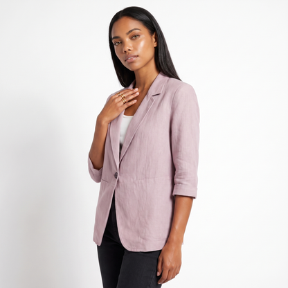 Sunoire tailored everyday blazer top crop 3q 01