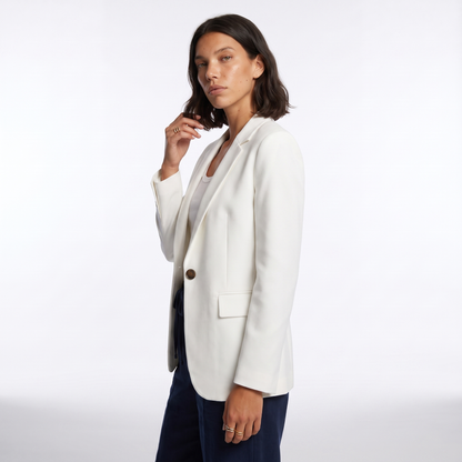Sunoire tailored single breasted blazer top side crop 01