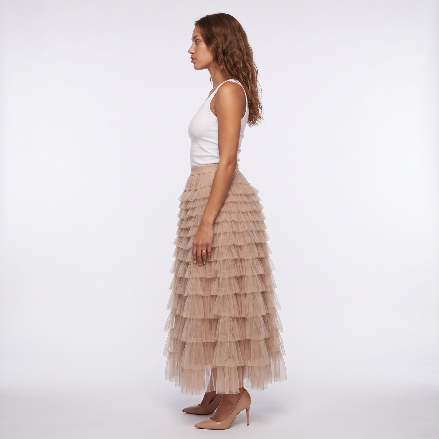 Sunoire theresa layered tulle midi skirt bottom side crop 01