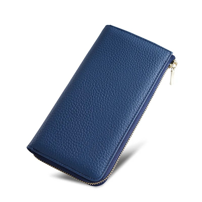 Women's Long Zip Wallet in Blue