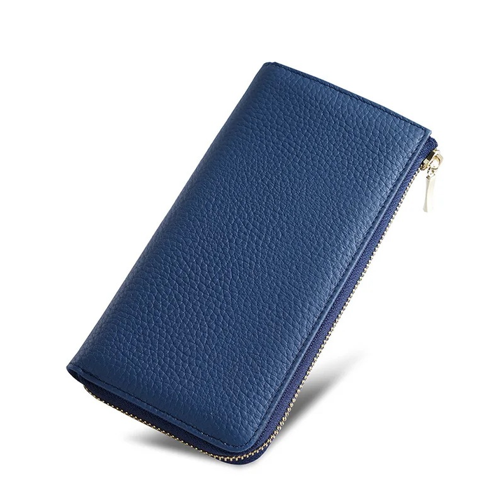 Women's Long Zip Wallet in Blue