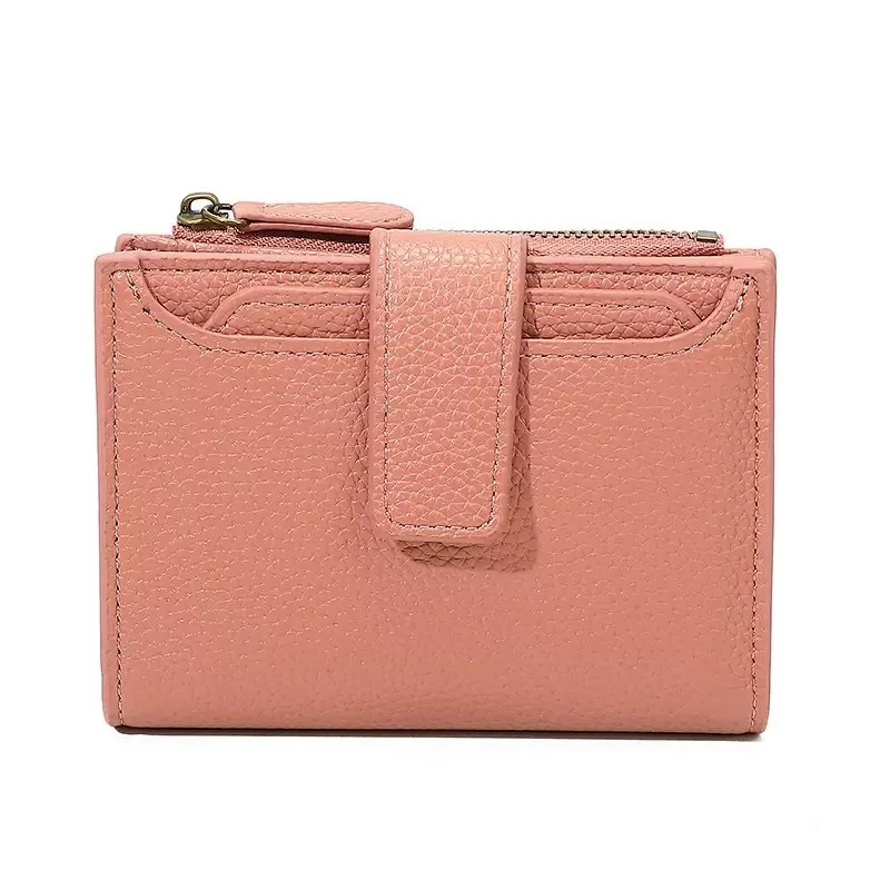 Women's Short Vegan Leather Wallet, front view