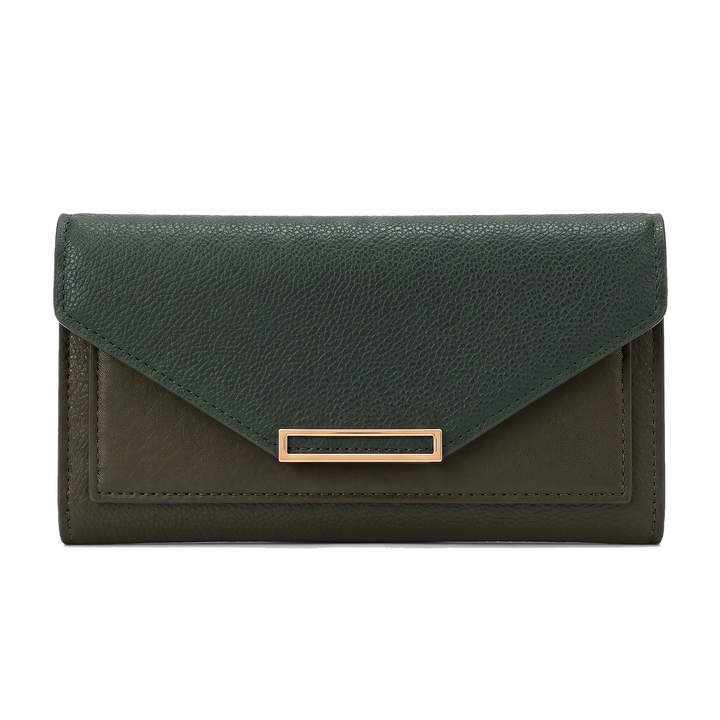 Women's Long Envelope Wallet in Green
