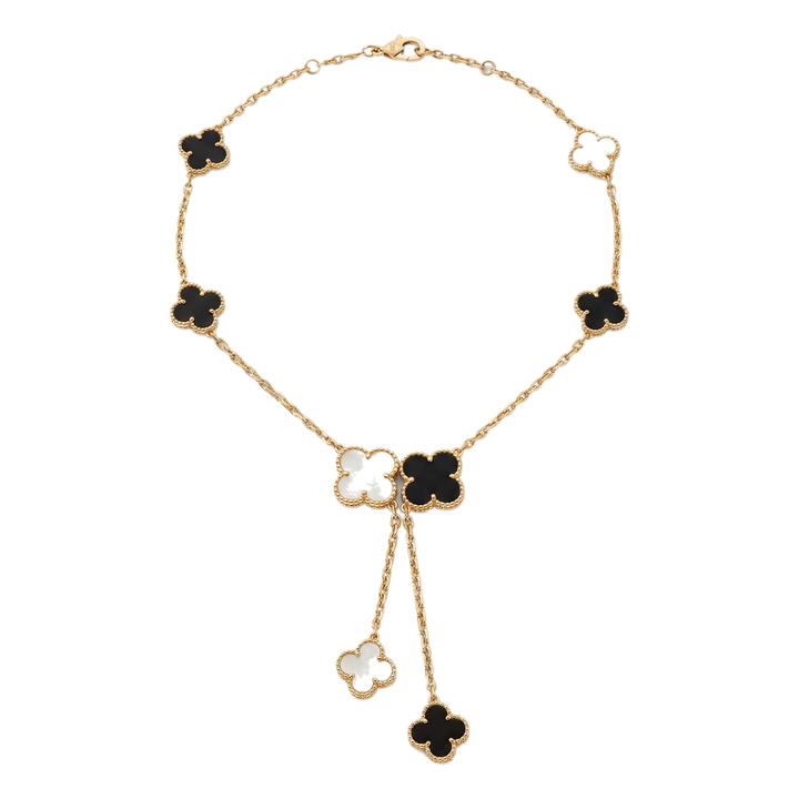 Sunoire premium 316l stainless steel four leaf clover jewelry set trendy women s gift 01 flatlay gold