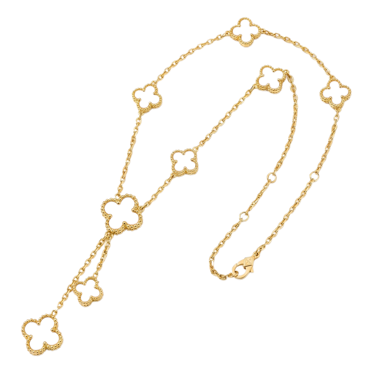 Sunoire premium 316l stainless steel four leaf clover jewelry set trendy women s gift 03 flatlay white clover