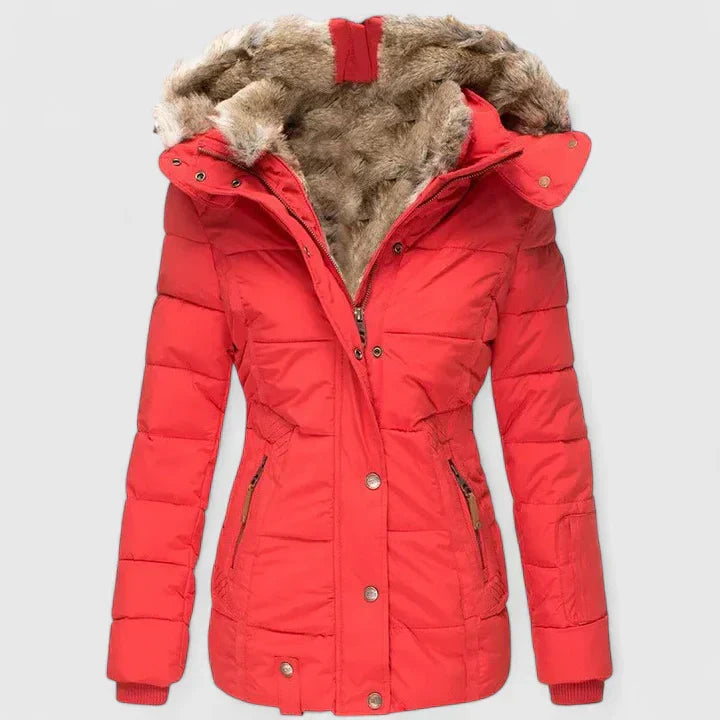 Veyzandra | Comfortable Coat in Red