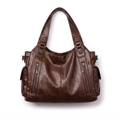 Sunoire vienne black slouchy shoulder bag colorway coffee front hero 01