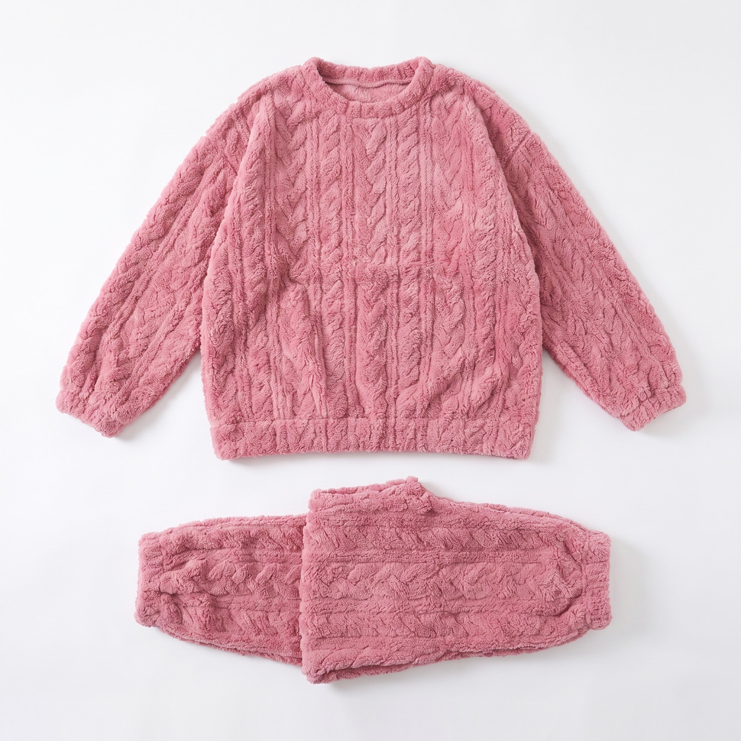 Sunoire Fleece Oversized Set garment flatlay