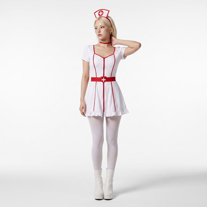 Sunoire white zip front mini dress set front hero 01