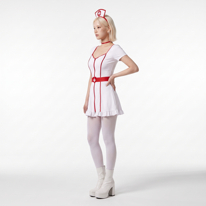 Sunoire white zip front mini dress set torso crop 01