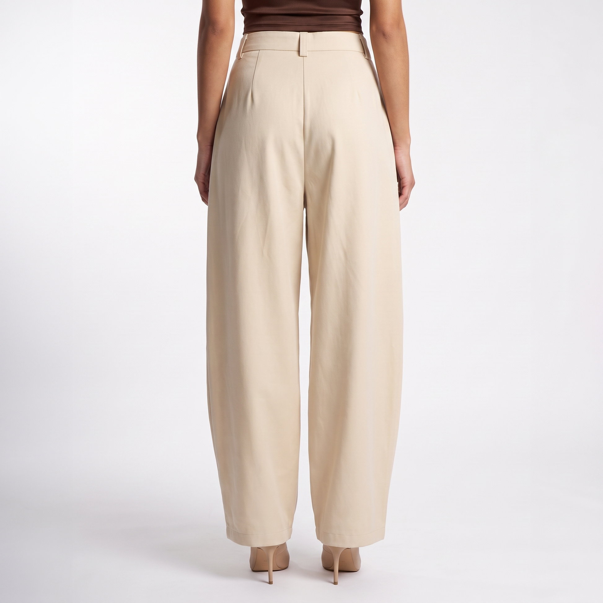 Sunoire wide leg trousers for women and girls new spring and autumn style loose and casual slimming straight leg trousers pants bottom back crop 01