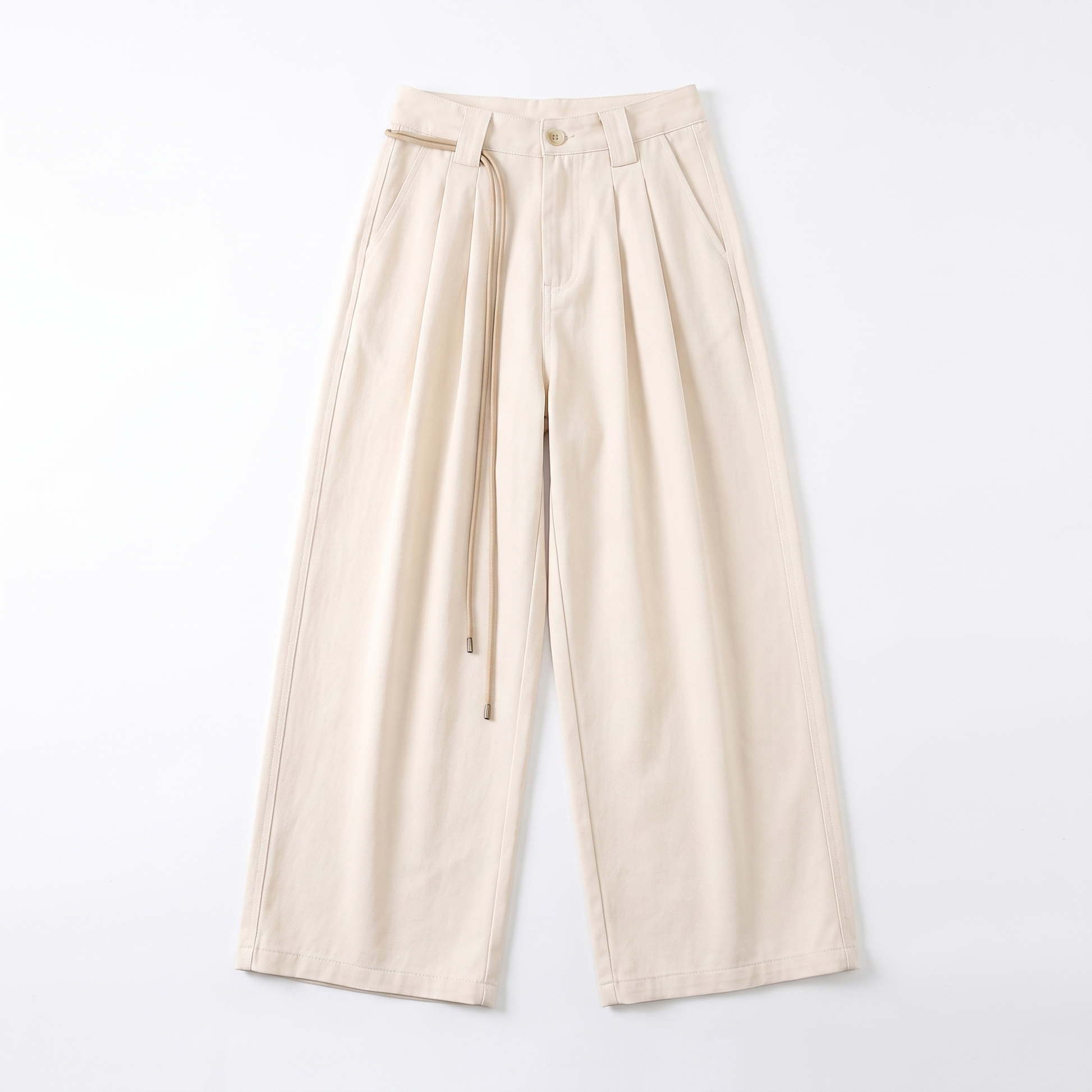 Sunoire wide leg trousers for women and girls new spring and autumn style loose and casual slimming straight leg trousers pants garment flatlay 01