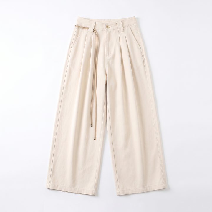 Sunoire wide leg trousers for women and girls new spring and autumn style loose and casual slimming straight leg trousers pants garment flatlay 01