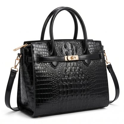 Women's 3 Piece Handbag and Purse Set, three-quarter view