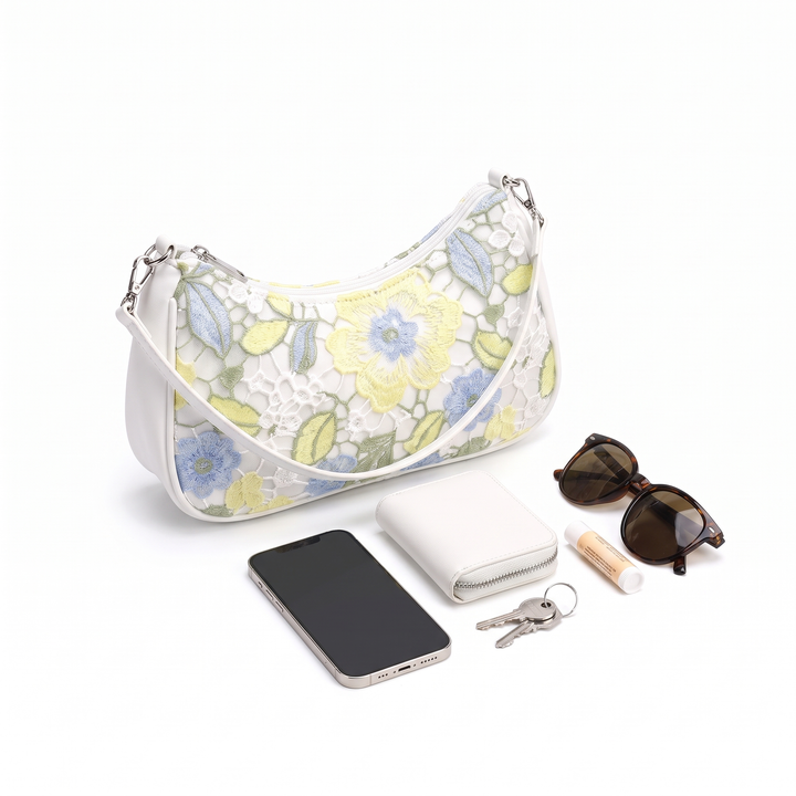 Women's Floral Print Shoulder Bag, what fits inside