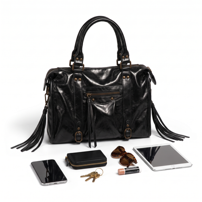 Women's Fringe Crossbody Bag, what fits inside