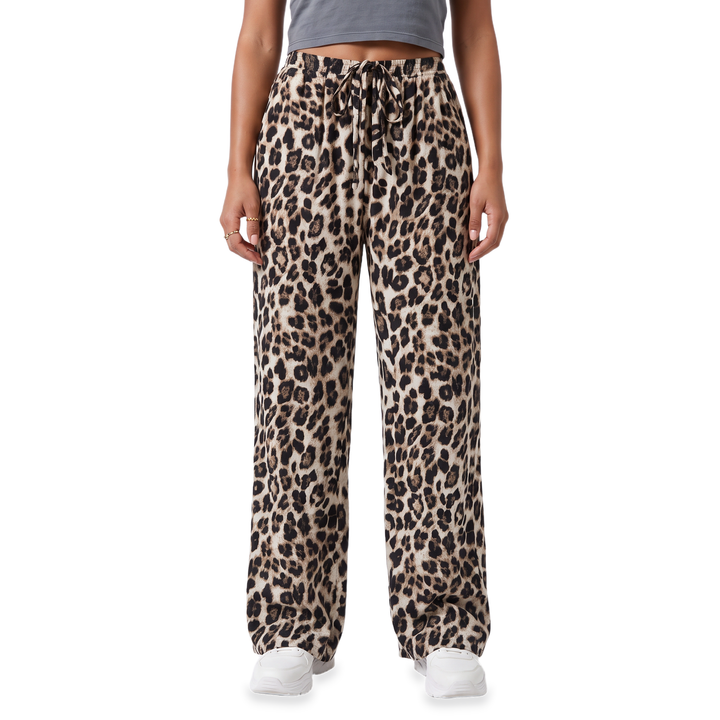 Sunoire printed wide leg palazzo pants bottom front crop 01