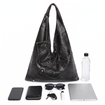 Women's Patchwork Faux Leather Hobo Bag, what fits inside