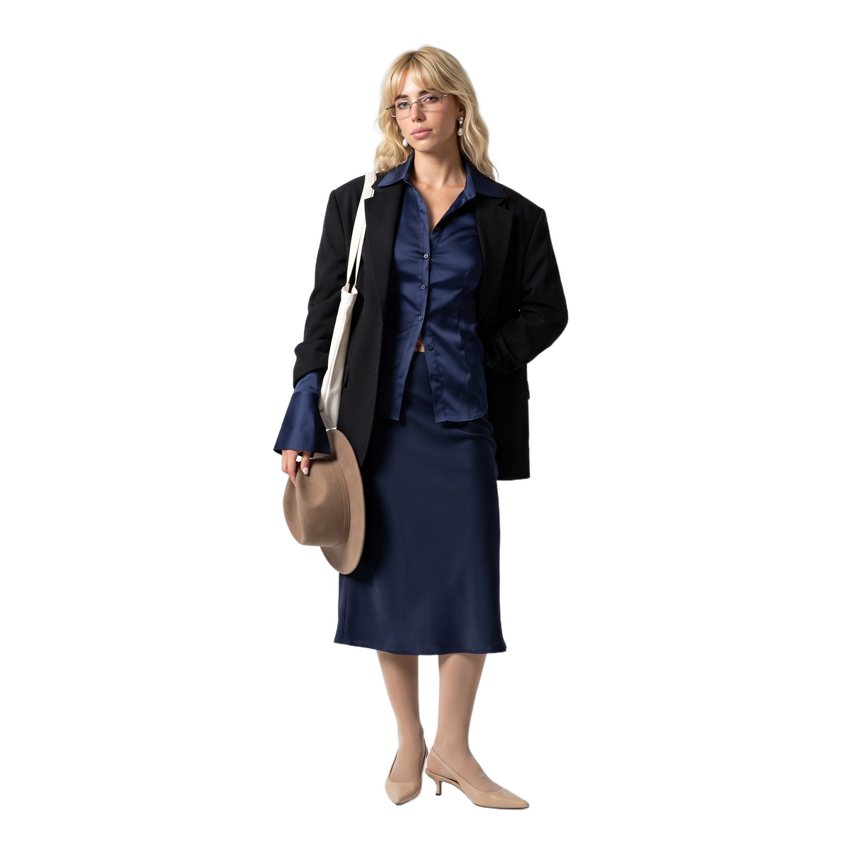 Sunoire women s skinny fit button long sleeve solid breathable washable business shirt polyester satin turtleneck spring autumn daily front hero 01