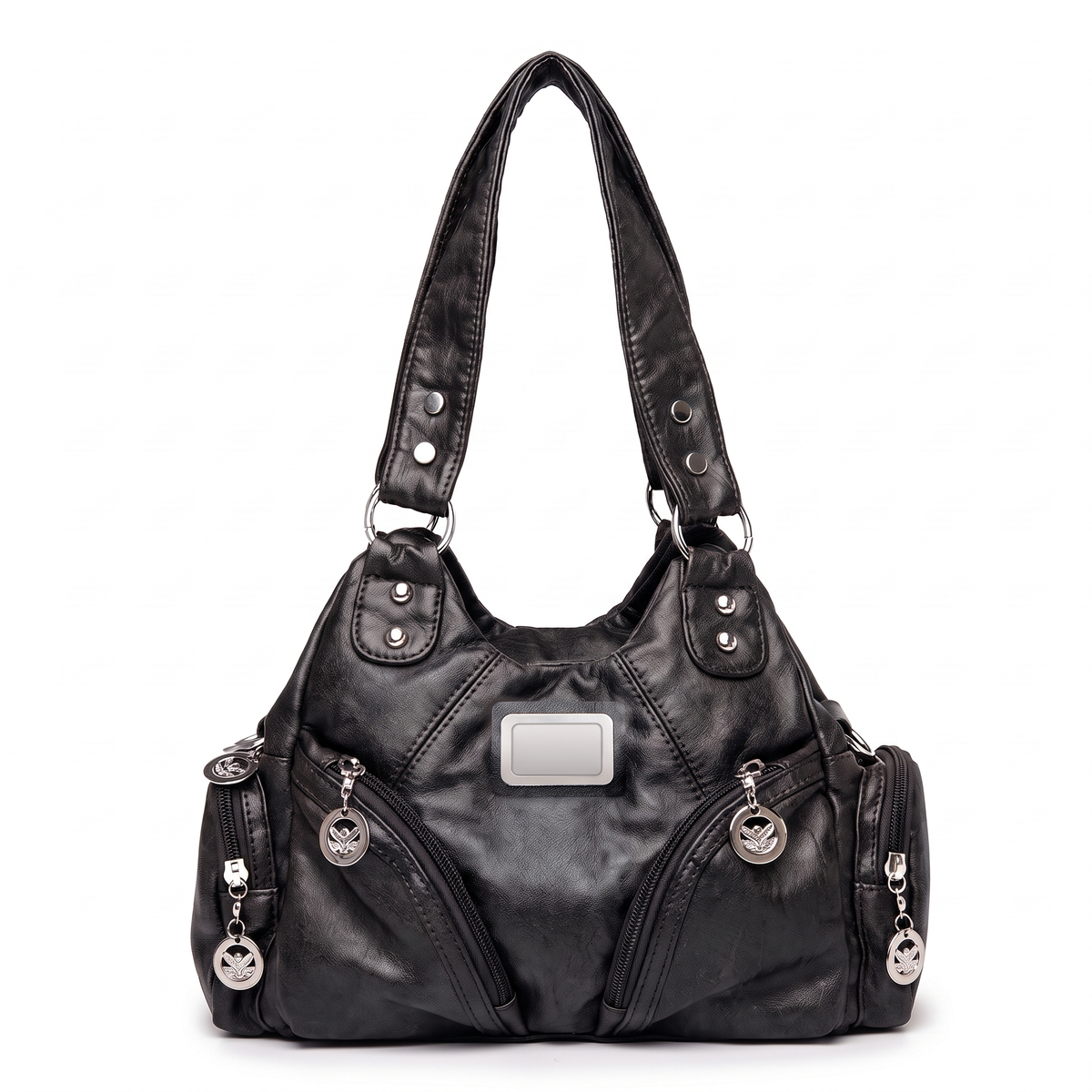 Sunoire women s tote fashion bag laptop bag work shoulder bags casual briefcase zipper closure water resistant travel office college colorway black