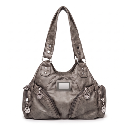 Sunoire women s tote fashion bag laptop bag work shoulder bags casual briefcase zipper closure water resistant travel office college colorway gray