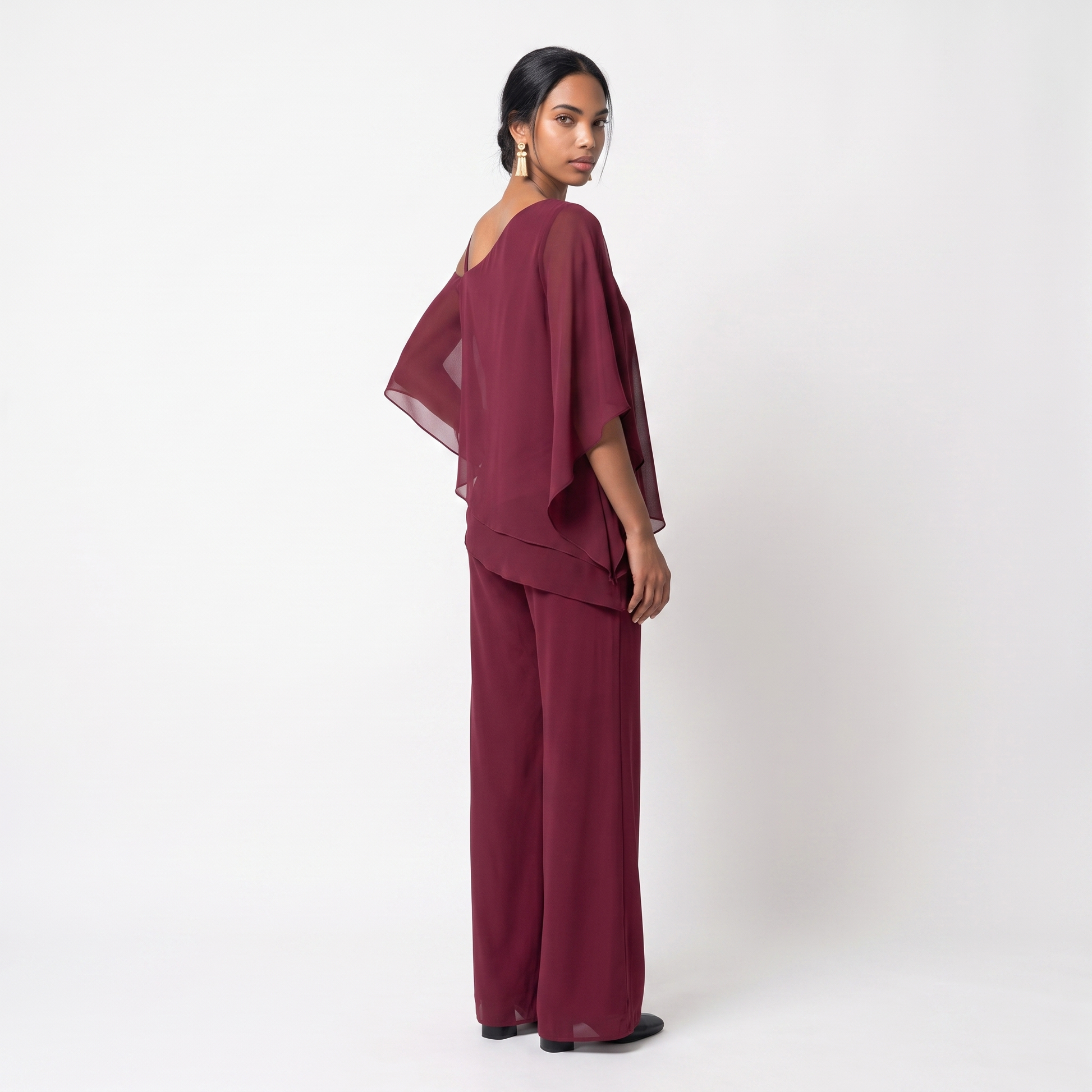 Sunoire women s two piece set asymmetrical colorway red front hero 01