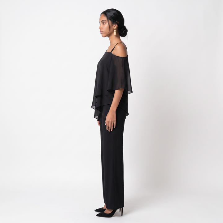 Sunoire women s two piece set asymmetrical side view 01
