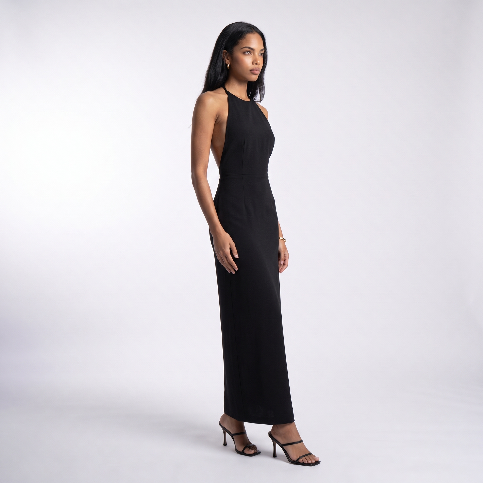 Sunoire women summer clothes manufacturer tunic crochet lace lady elegant black sexy backless maxi dresses side view 01