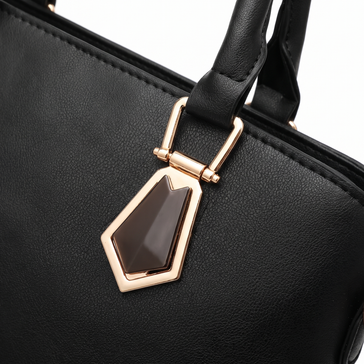 Women's 2 Piece Handbag and Purse Set, hardware close-up