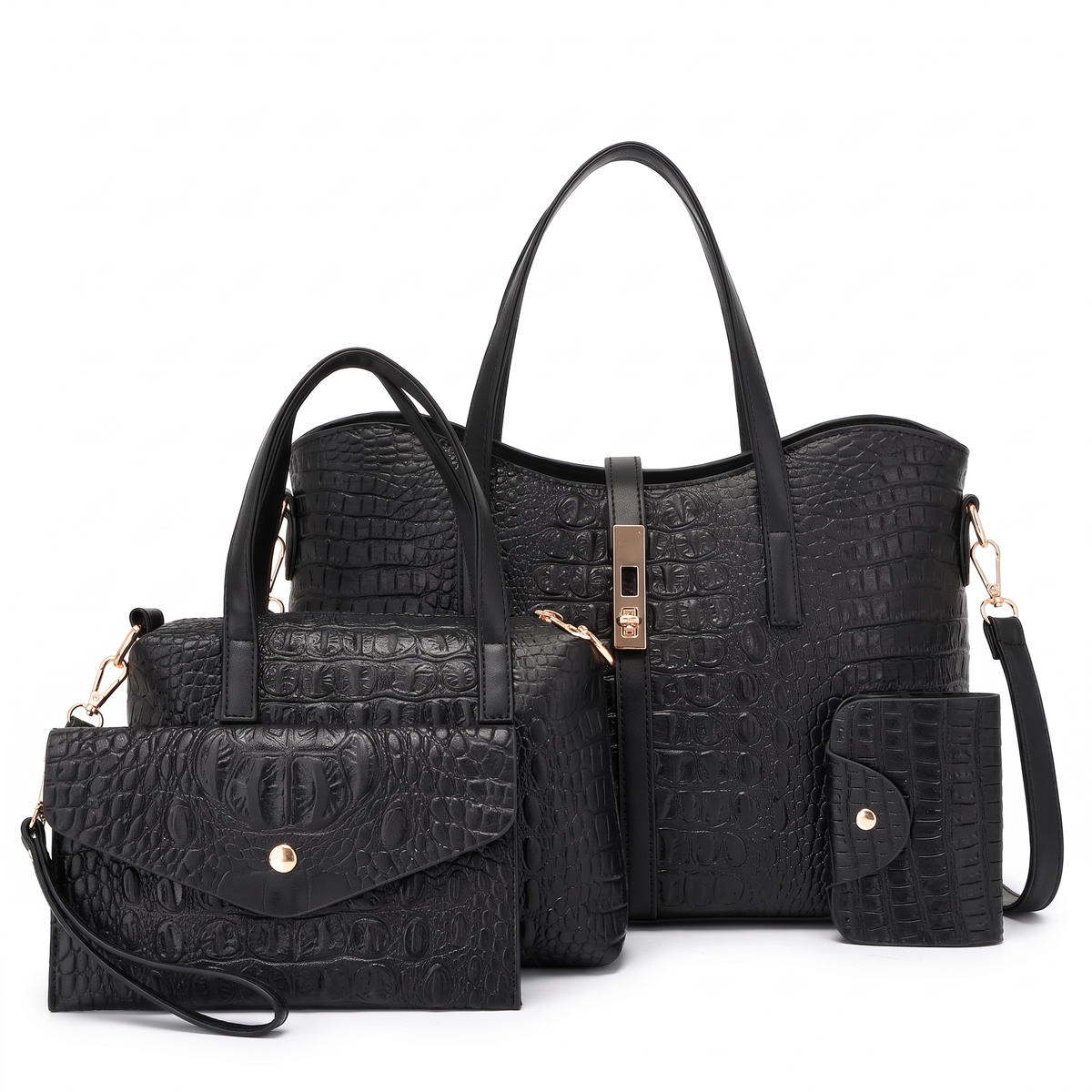 Women's 4 Piece Handbag and Purse Set, the whole set