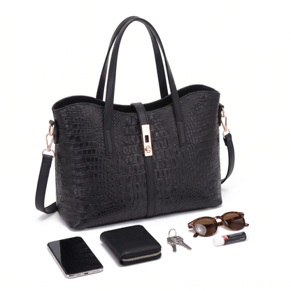 Women's 4 Piece Handbag and Purse Set, what fits inside