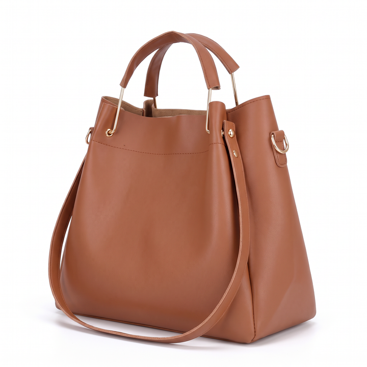 Women's 4 Piece Handbag and Purse Set, three-quarter view