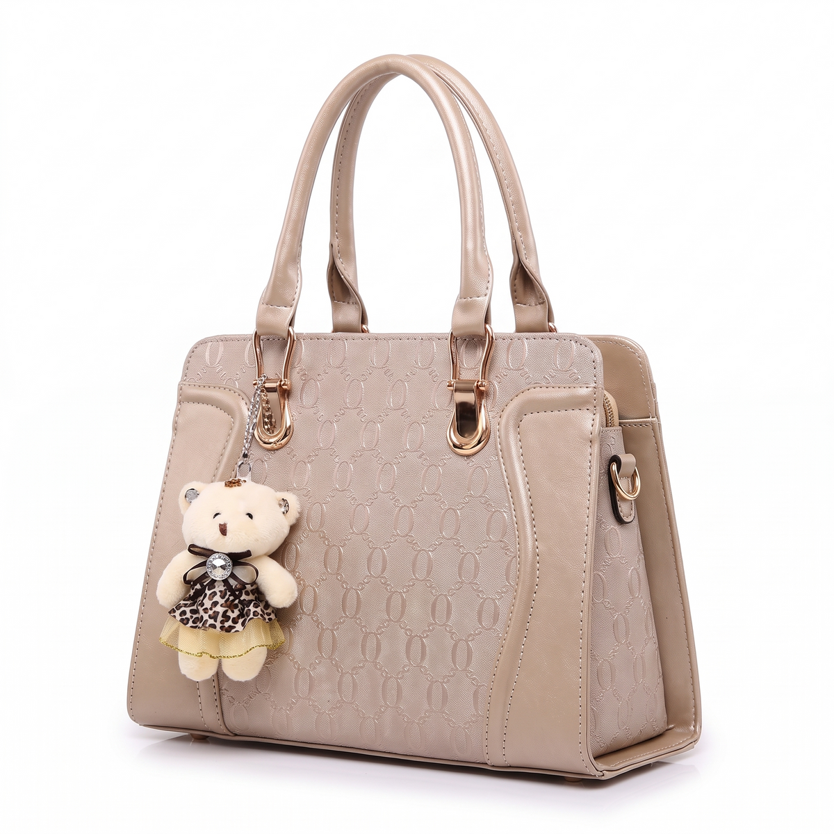 Women's 4 Piece Handbag and Purse Set, three-quarter view