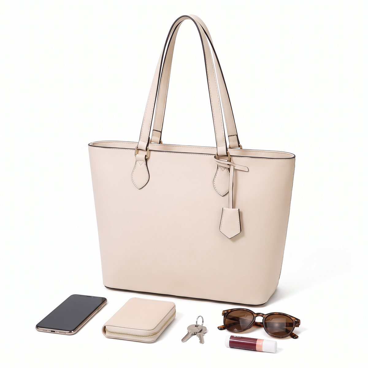 Women's 4 Piece Handbag and Purse Set, what fits inside