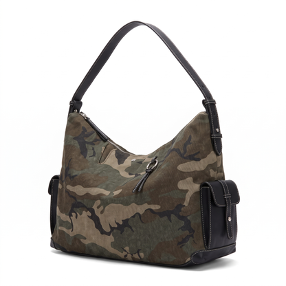 Women's Canvas Hobo Bag, three-quarter view