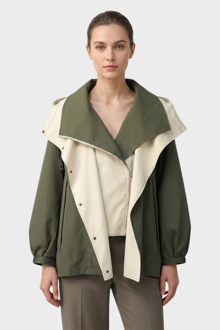 Women's Jacket with Hood and Zip — Green