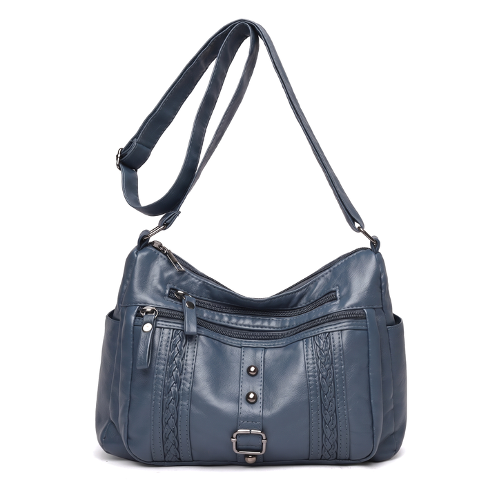 Women's Vegan Leather Crossbody Bag, front view