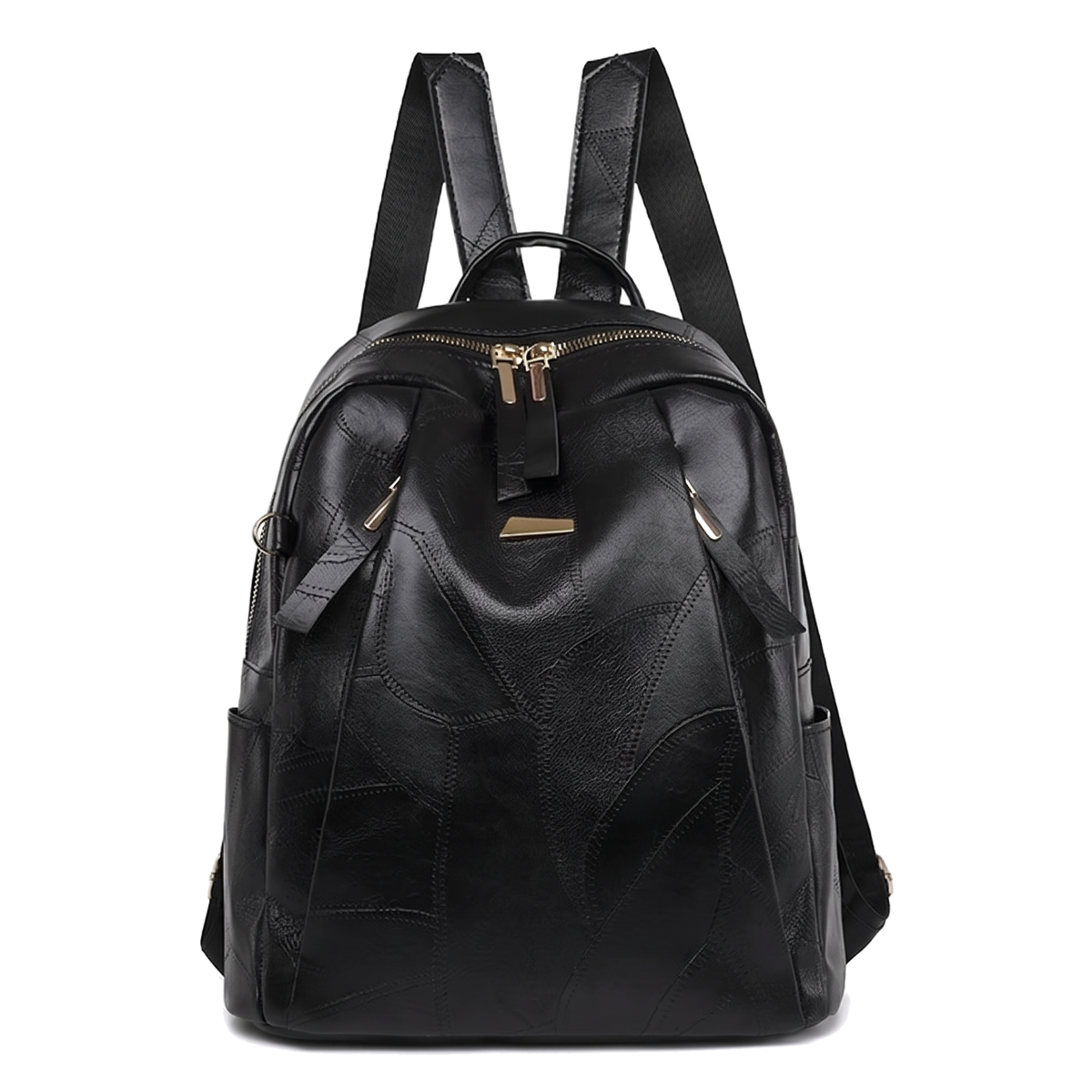 Women's Faux Leather Dome Backpack, front view