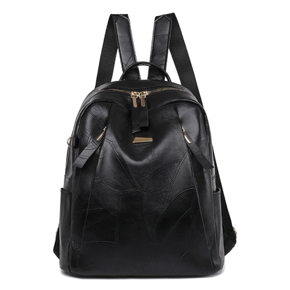 Women's Faux Leather Dome Backpack, front view
