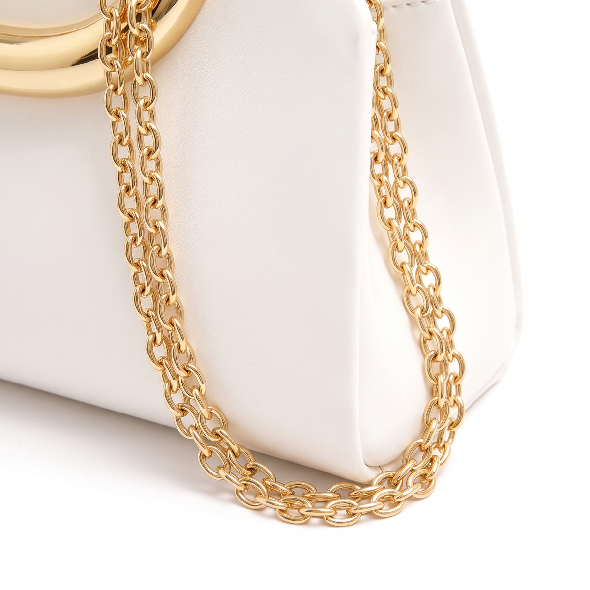 Women's Faux Leather Evening Clutch, detail close-up