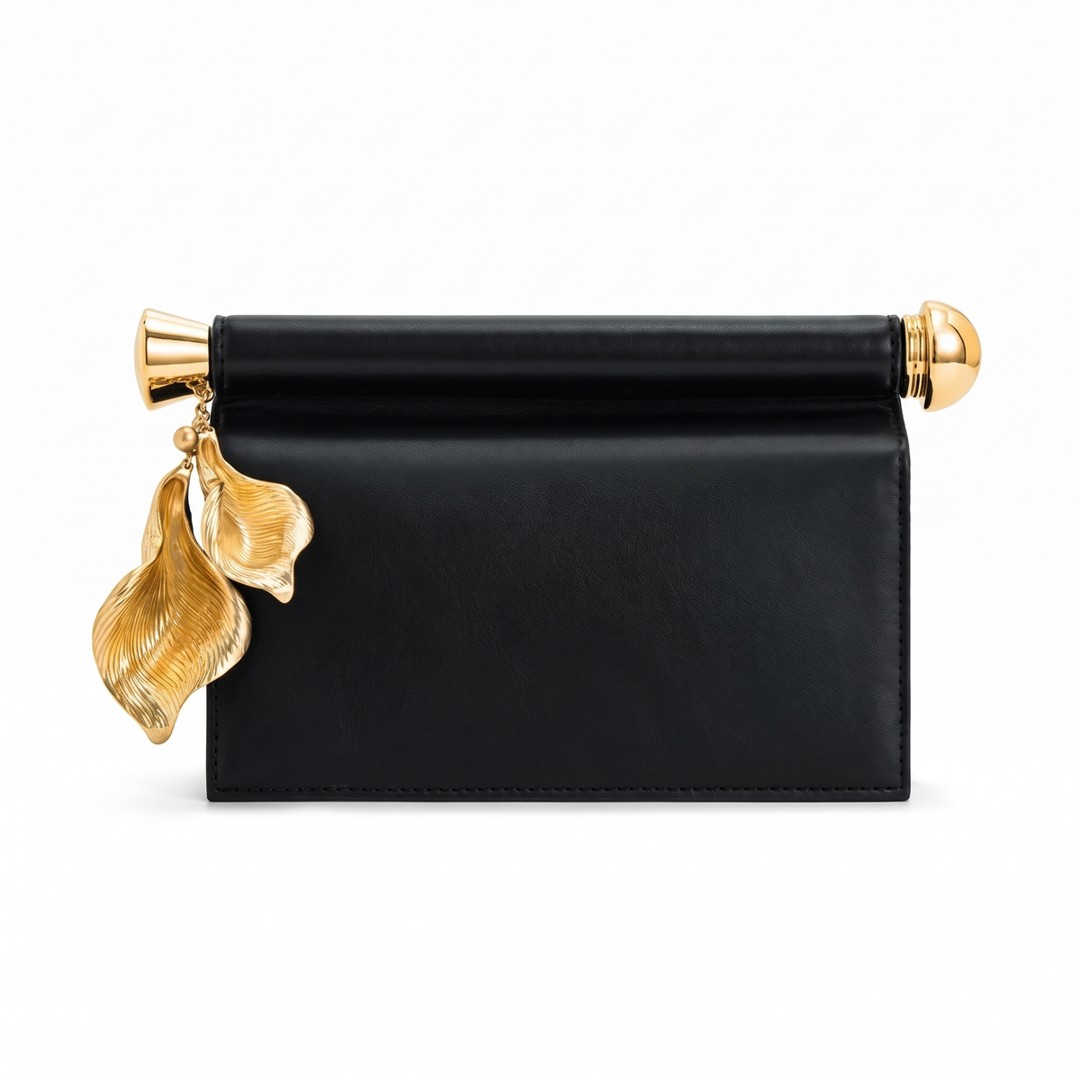 Women's Faux Leather Flap Clutch, front view