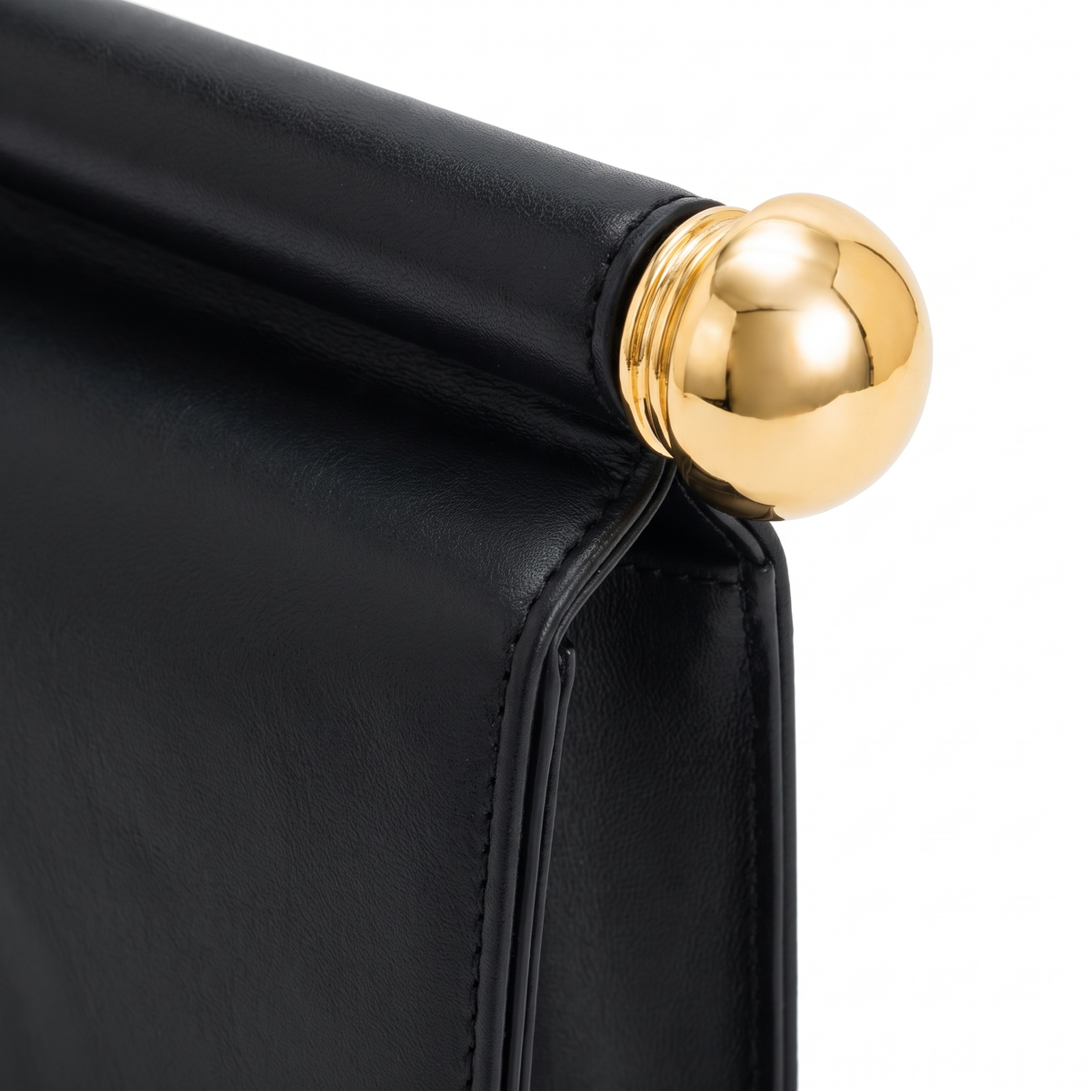 Women's Faux Leather Flap Clutch, detail close-up
